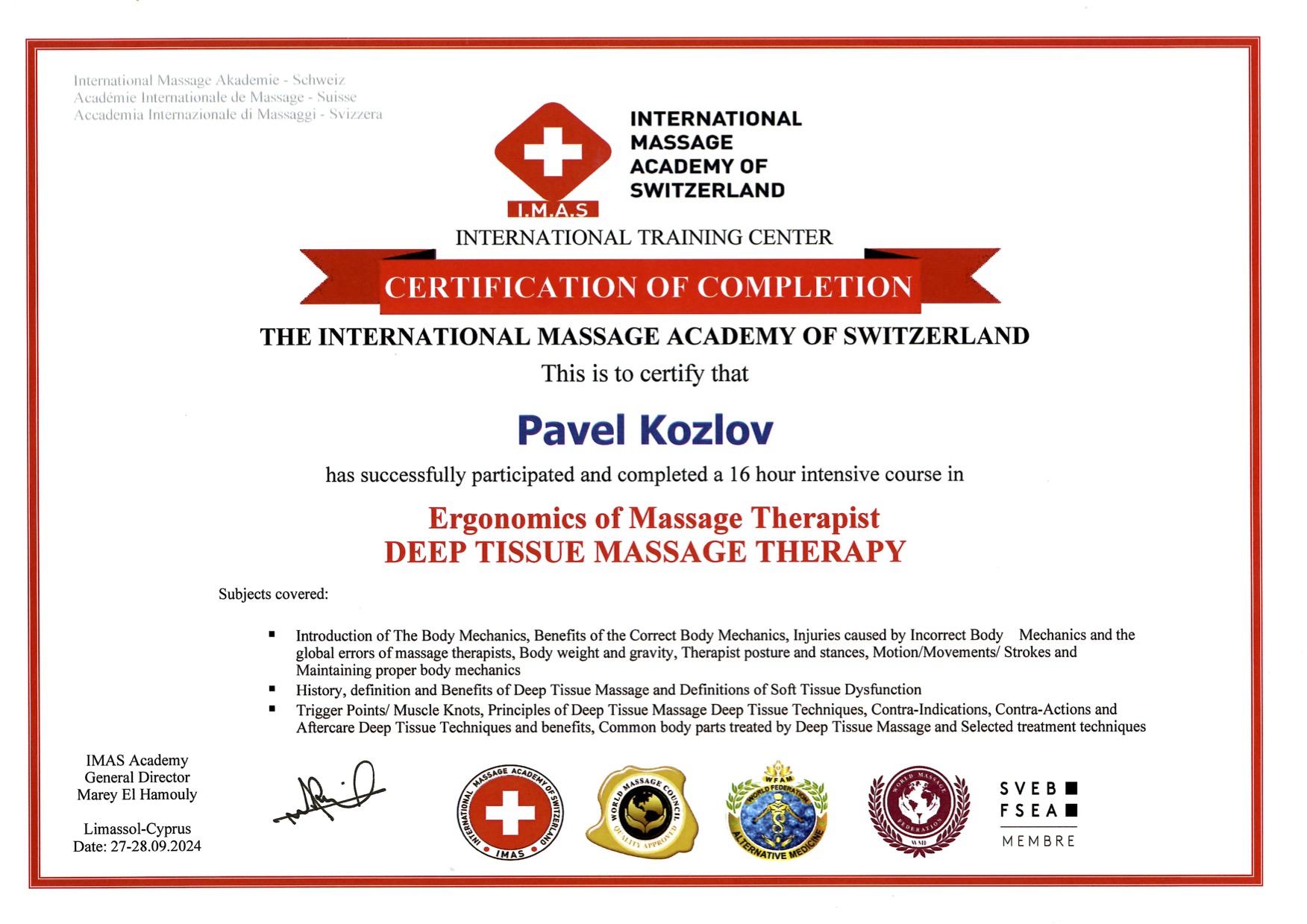 Deep Tissue - Pavel Kozlov